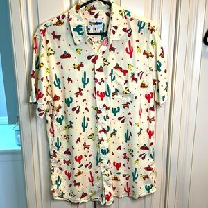Tipsy Elves MEN'S CANTINA CAPTAIN HAWAIIAN SHIRT size medium cinco de mayo
